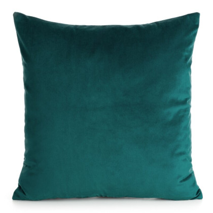 Zamatová obliečka 45x45 cm na vankúš GAJA tmavo tyrkysová